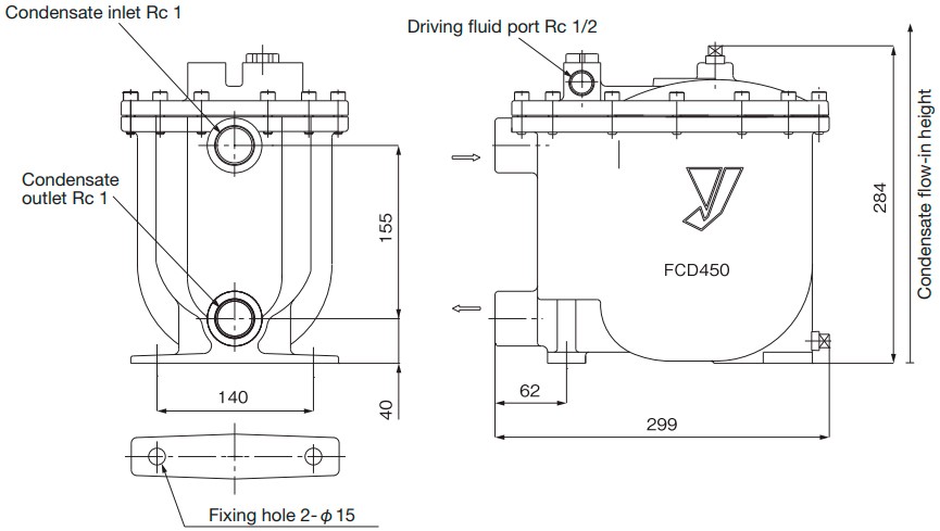 Mechaniczna pompa kondensatu Yoshitake PF-2000